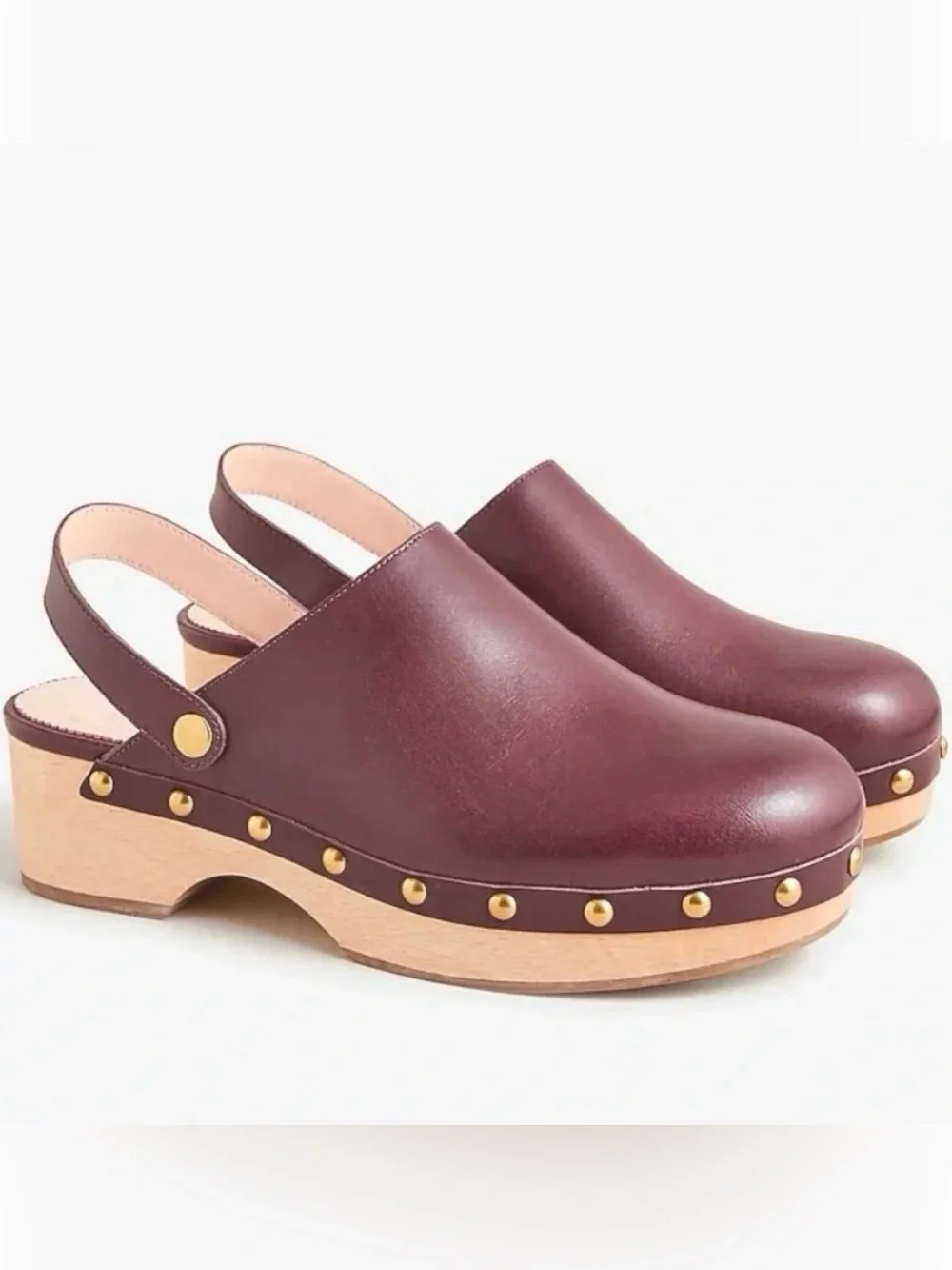 NWOB J. Crew Oxblood Slingback Clog